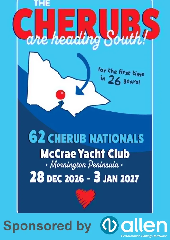 Cherubs heading South with Allen Logo